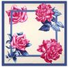 New Fashion Brand Square Scarf For Ladies Rose Flower Print Silk Scarf Women Bandana Large Hijab Female Shawl Scarves Warps