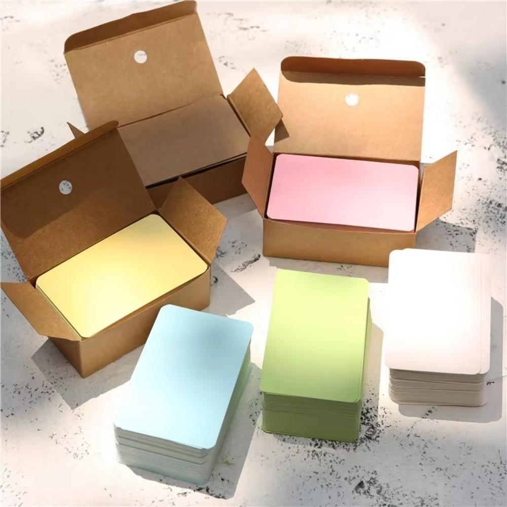 100pcs/box Blank Kraft Paper Card Colorful Message Thank You Card Writing Card  Label Bookmark