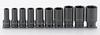 Yamashita Industrial Research Institute Koken Impact Hexagon Socket Rail Set 10 Pieces 1/2 (12.7 Mm) SQ. Semi-Deep (Thin Wall) RS14301X/10