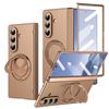 VIETAO Anti-Fingerprint Full Cover Magnetic Phone Case for Galaxy Z Fold 8 7/6/5 with 360° Rotatable Holder, Built-In Glass Film