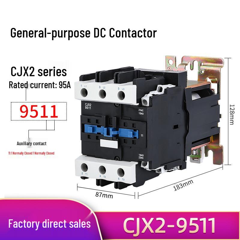 Серия CJX2 Контактор постоянного тока 12В/24В (Модели: 1210Z, 0910Z, 1810Z, 2510Z, 3210Z, 6511Z)
