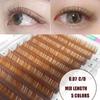 Caramel Colored Caramel Colored Lashes Mink Individual Eyelashes False Eyelashes  Lashes Extension