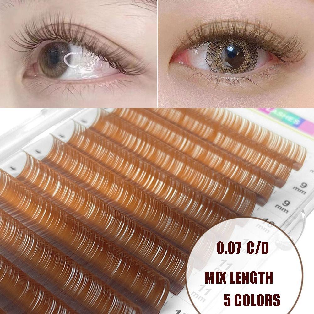 Caramel Colored Caramel Colored Lashes Mink Individual Eyelashes False Eyelashes Lashes Extension