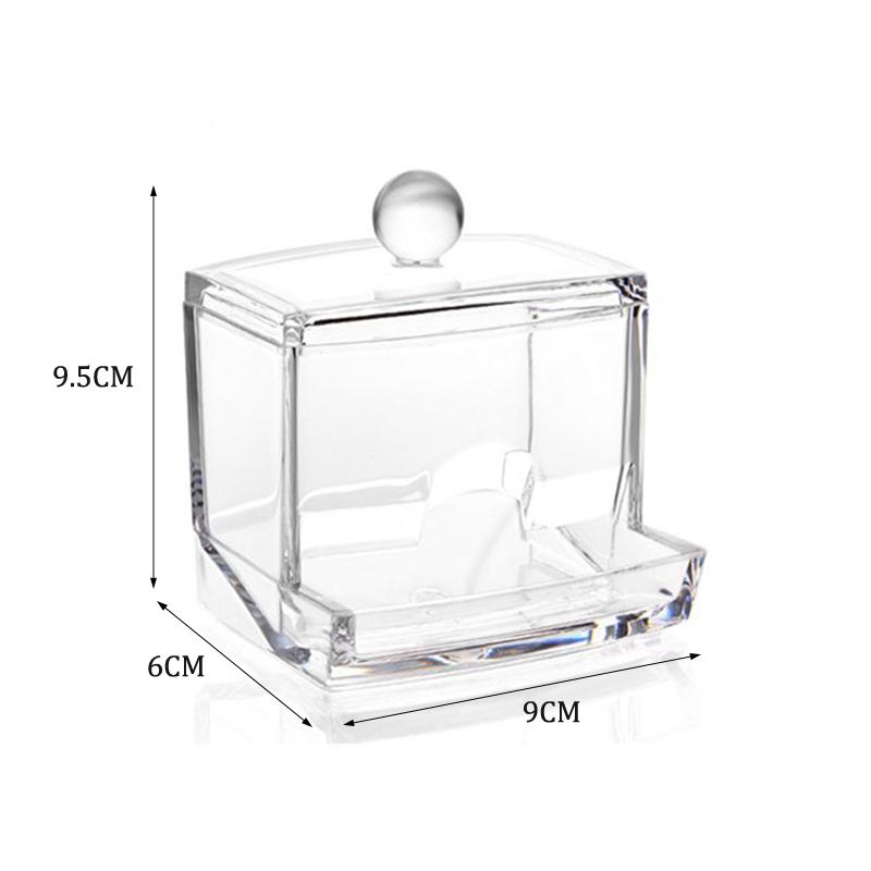 Акриловый держатель для хранения ватных палочек, портативный прозрачный ватный тампон