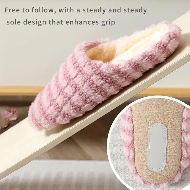 Осенние и зимние домашние тапочки на мягкой подошве. Удобные хлопковые тапочки. Нескользящие бесшумные хлопковые тапочки с деревянным полом. Пена высокой плотности с эффектом памяти.