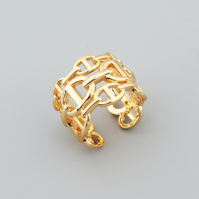 Регулируемые кольца из нержавеющей стали для женщин, винтажные геометрические звенья цепи, открытые кольца для пальцев, мужские украшения для вечеринок в стиле панк