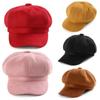 Casual Vintage Truck Hat Suede Fabric Adjustable Beret Hat Berets Newsboy Hat Baker Cap
