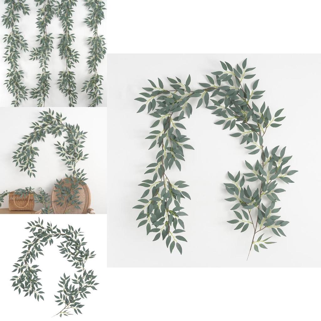 Wedding Background Vine With Eucalyptus Leaves For Photography And Home Decor 172cm
