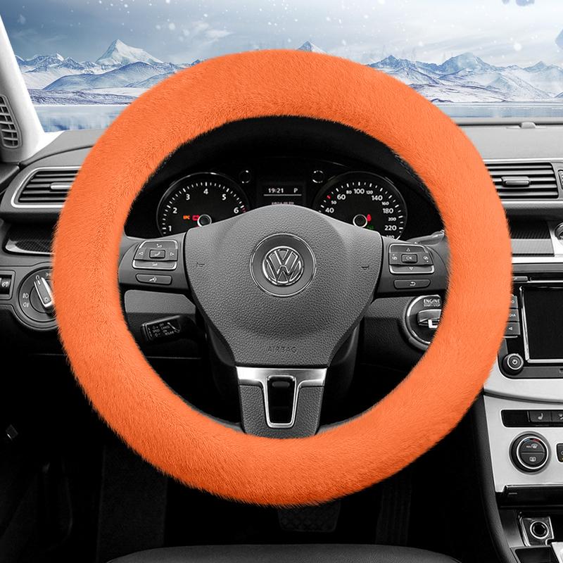 Подходит для плюшевой накладки на руль Volkswagen, теплая нескользящая защитная накладка на осень и зиму, Golf Tiguan Polo T-Roc Jetta Id.4 Id.3 Atlas