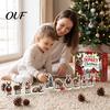 Acrylic Christmas Decoration Donkey Advent Calendar, 24 Day Countdown Decoration, 2D Ornament Festive Party Favors for Children Set Kids, Holiday Home