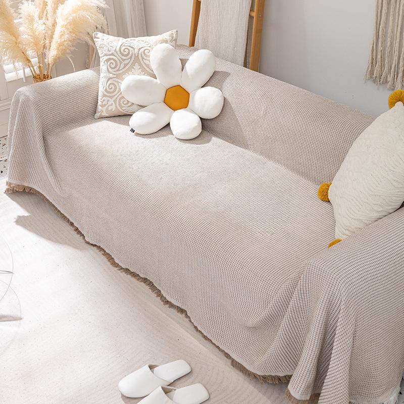 Хлопково-льняное диванное полотенце в скандинавском стиле, не царапающаяся подушка, чехол для дивана, ткань, полностью покрытый универсальный коврик для дивана, одеяло для кемпинга на открытом воздухе