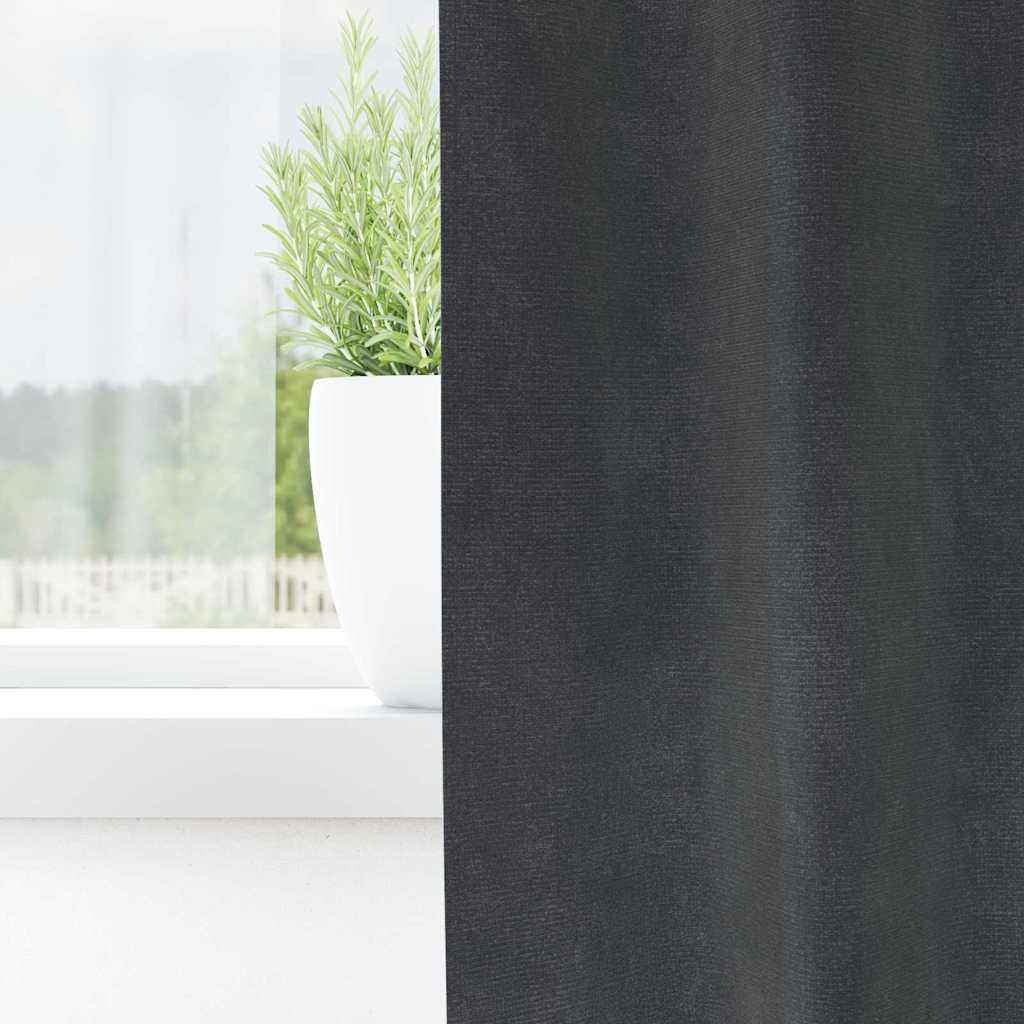Blackout Curtains 2 pcs Light Grey 140 x 140 cm Velvet