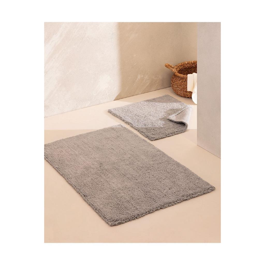 Cameo 2-piece Bath Mat - Gray - 60x100 Cm