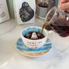 Cute Seal Swimming Pool Ceramic Mug 3D Figure Cup and Saucer Set  Breakfast Coffee