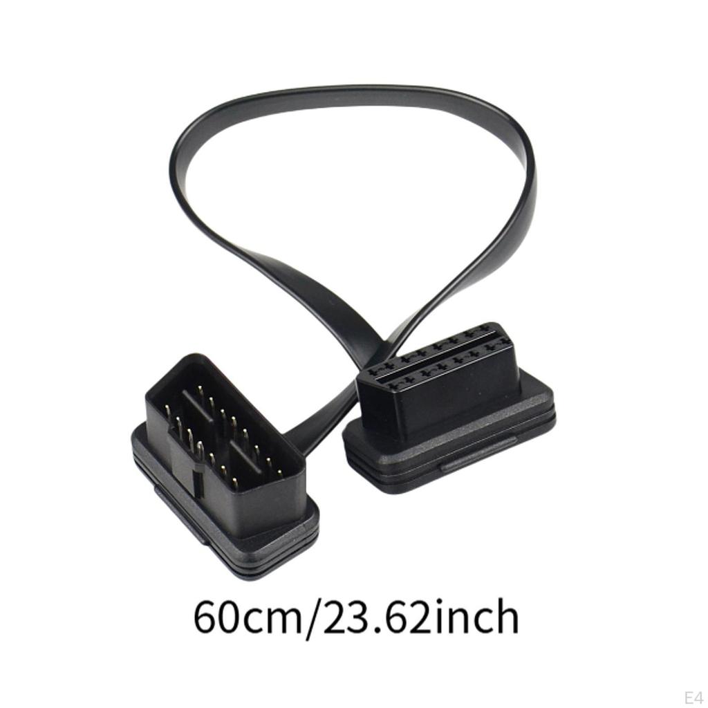 Low Profile OBDII Extension Cable 16 Pin Male To Female Flexible Diagnostic Extender Cord Adapter