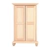 1:12 Dollhouse Wardrobe Wooden Miniature Bedroom Living Room Scene Double Door Closet Furniture
