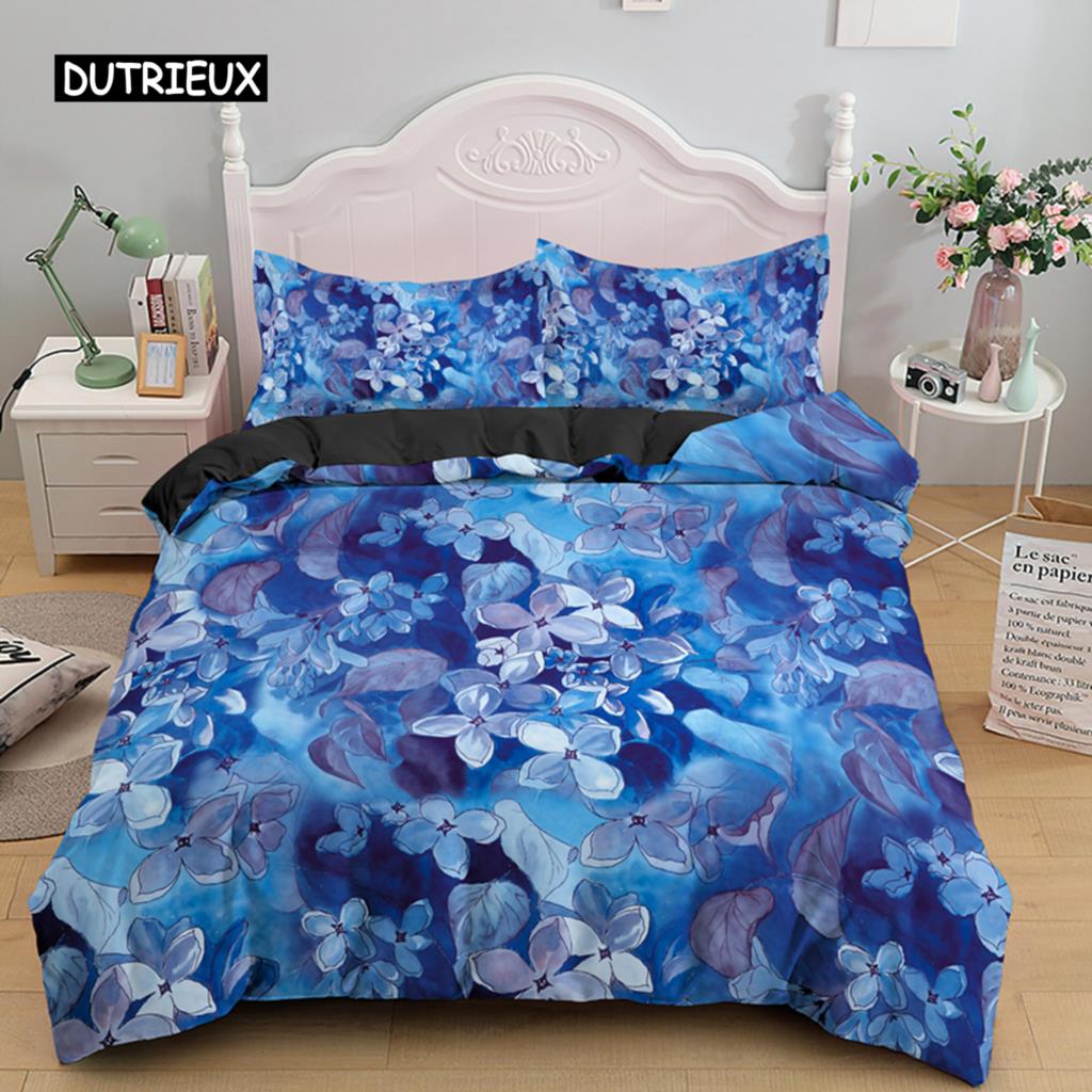 Тропические Ботанические Листья King Size Queen Size Пододеяльник Зеленые Пальмовые Листья Премиум Полиэстер Комплект Постельного Белья для Детей Подростков Взрослых с Наволочкой
