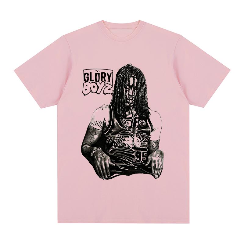 2026 Новый Chief Keef GLORY BOYZ Хип-хоп Винтажная футболка Хлопок Мужская Высококачественная Удобная Футболка Новая Футболка Женские Топы