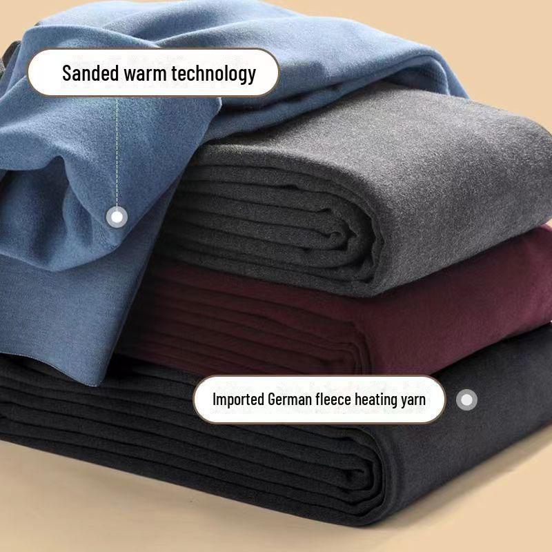 Мужские теплые брюки из немецкого бархата с высокой талией и самонагревающимся графеном для холодной погоды