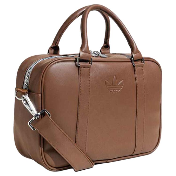 Adidas Оригинальный Однотонный Модный Универсальный ПУ Портфель Сумка Через Плечо Сумка-Тоут Женские Сумки Мягкий Коричневый KC0371
