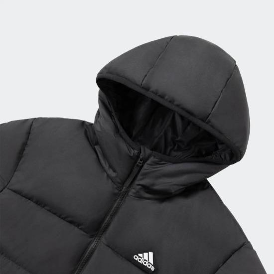 adidas Удобная повседневная теплая куртка с длинным рукавом и подкладкой унисекс черная JX1808