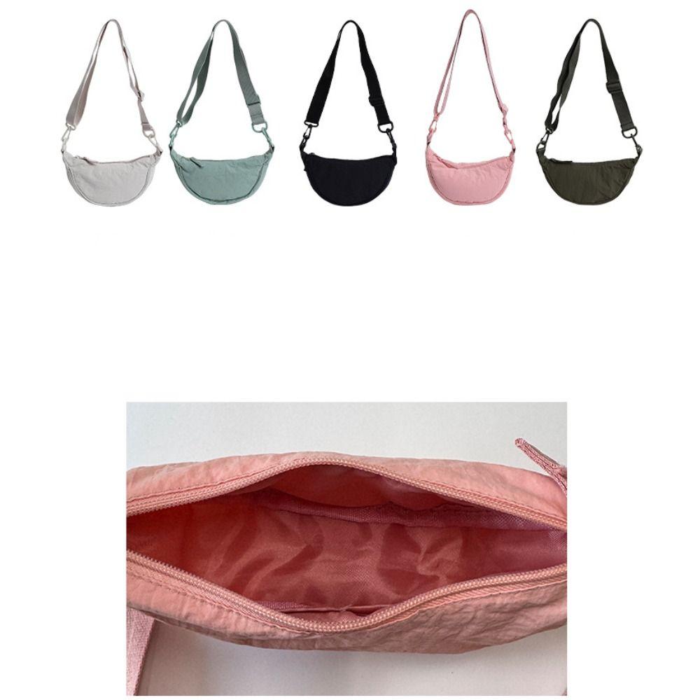 Lightweight Nylon Crossbody Bag Handbag Oxford Cloth Shoulder Bag Cute Mini Dumpling Bag Women