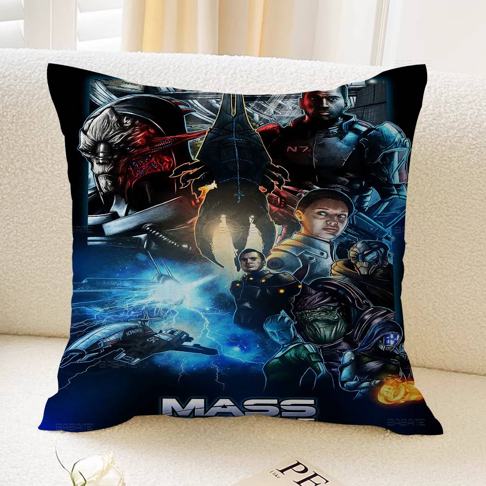 NT1464 Подушка Mass Effect Аниме Подушка Подушка для изголовья дивана Чехол для подушки Чехол для подушки 45x45 см Модный