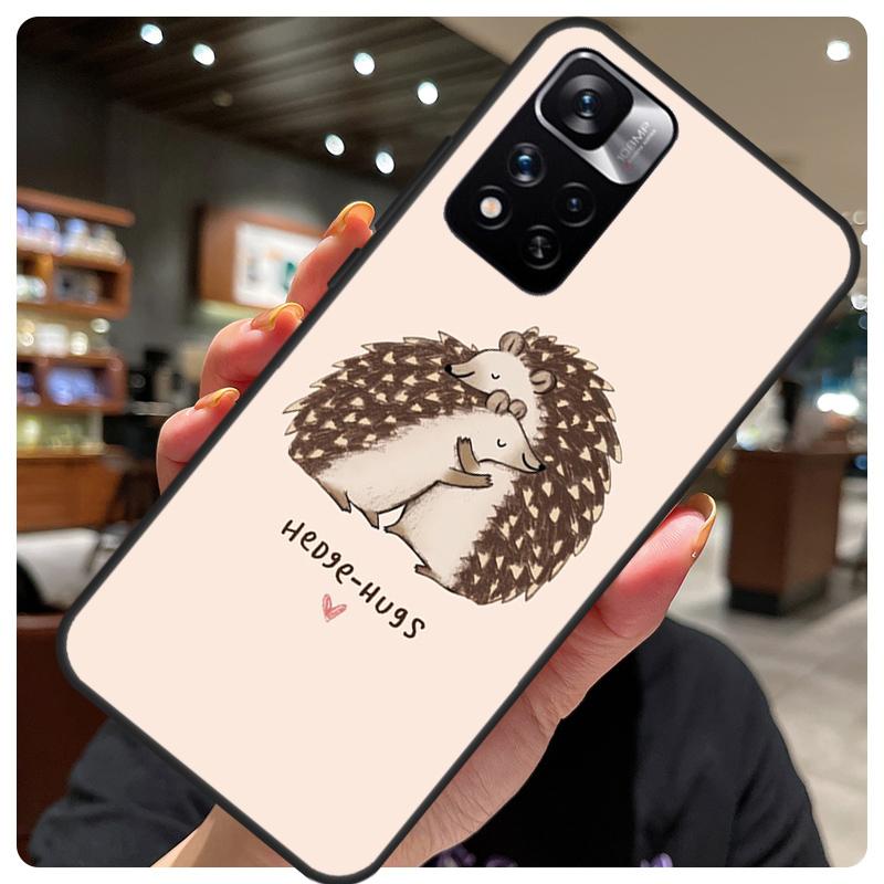 Милый Чехол-Сердечко с Ежиком для Xiaomi Redmi Note 12 11 10 8 9 Pro Note 12S 9S 10S 11S Чехол для Redmi 10C 12C 9C