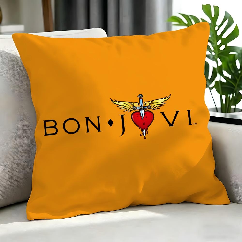 Rock Bon Jovi Cushion Cover Cushion Cover Set 4Pcs 50X50 45X45 40X40 Pillowcase Decorative Sofa Home Decor