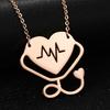 Atoztide Fashion Infinity Jesus Heartbeat Necklace For Women Stainless Steel Endless Forever Love Friendship Jewerly Gift
