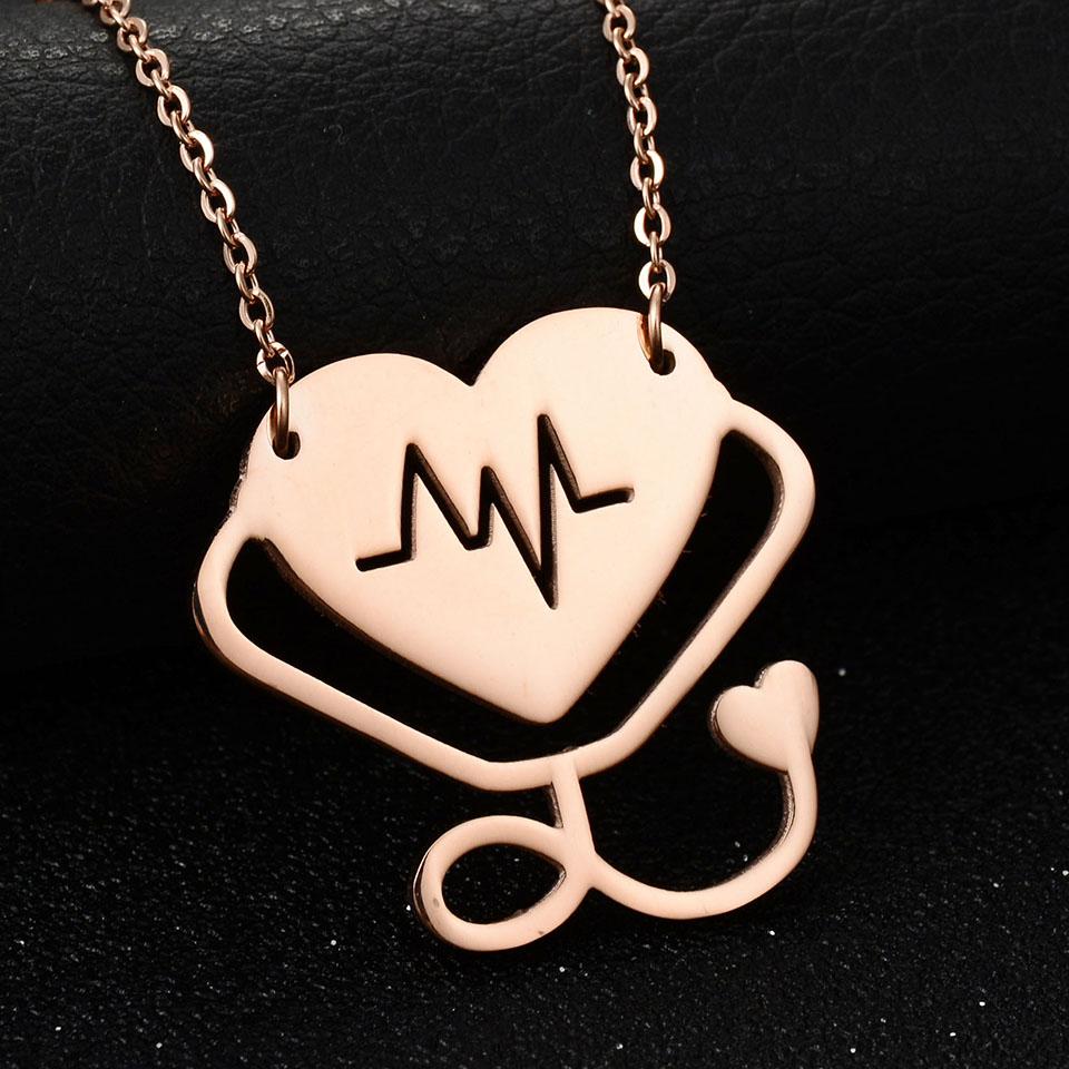 Atoztide Fashion Infinity Jesus Heartbeat Necklace For Women Stainless Steel Endless Forever Love Friendship Jewerly Gift