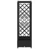 Elevated Planter with Trellis and Hanging Roof Black 203.5 x 40 x 125 cm PP