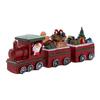 Santa Figure Winter Christmas Train Display Resin Artwork Delicate Winter Highlight Ideal For Shelf Presentation