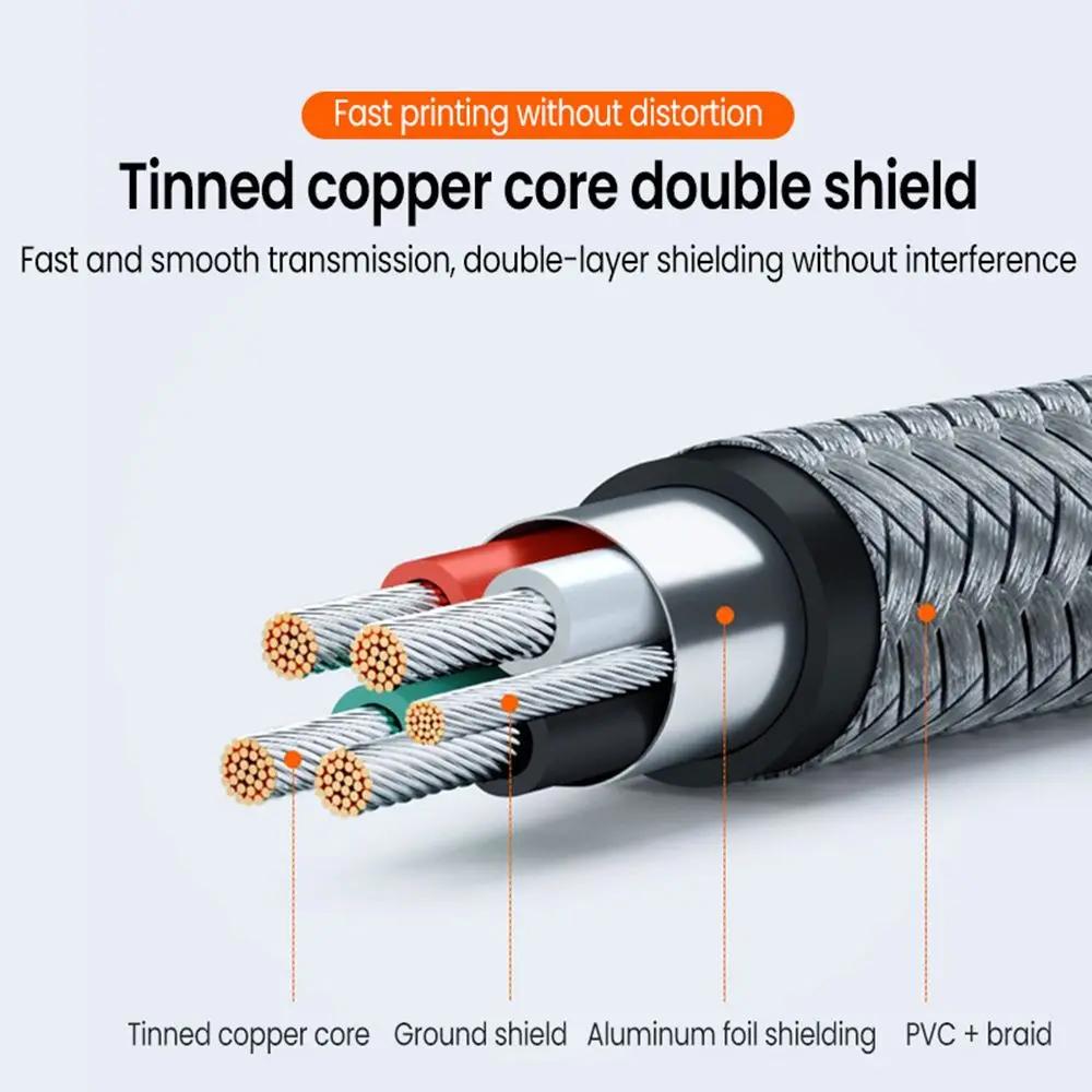 Прочный Компьютерный Ноутбук USB Type-C на USB B 2.0 Высокоскоростной Кабель для Принтера Принтер Для Epson HP Brother