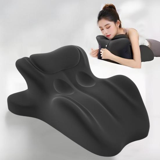 Couple Pillow Back Cushion with Wave-Shaped Design Ergonomic Posture Support Memory Foam Butt Cushion Leg Wedge for Sitting And Lying Chest