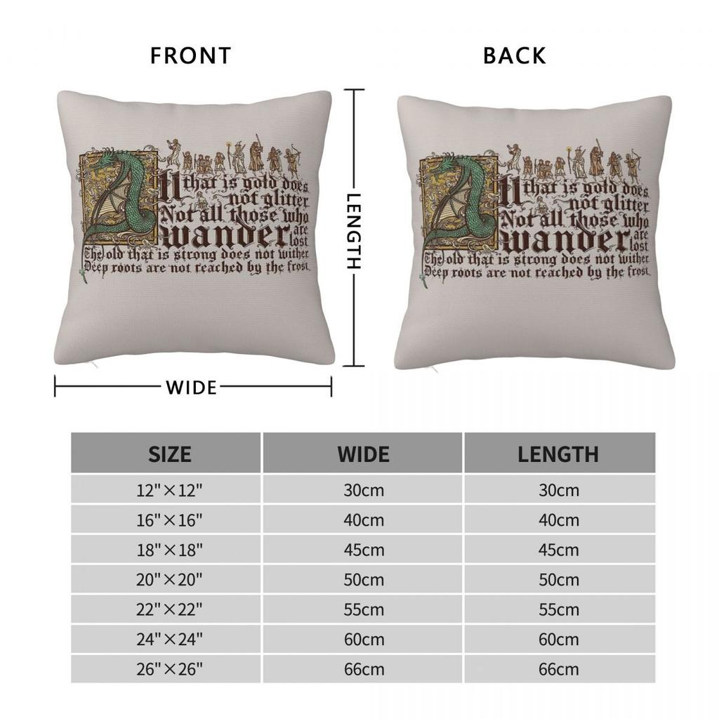 All That Is Gold Does Not Glitter Pillowcase Polyester Linen Velvet Creative Decorative Throw Pillow Case Car Cushion Case 18"