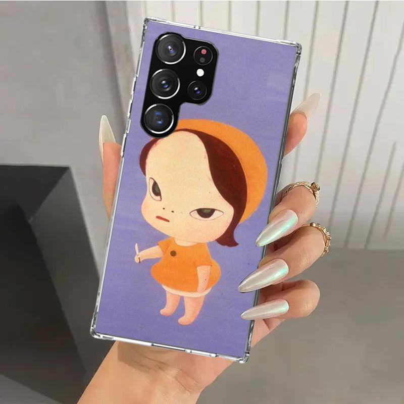 Чехол для телефона Y-Yoshitomo Nara для Samsung Galaxy S26 S24 S23 Ultra S25 Edge S22 S21 Plus S20 FE + Мягкий Чехол с Рисунком Funda Galaxy S2