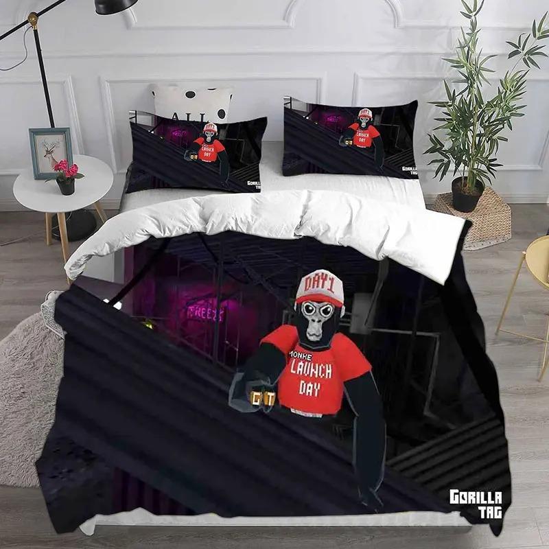 Gorilla Label Bedding Set Bedding -Cartoon game duvet cover pillowcase single double person large size youth bedroom decoration