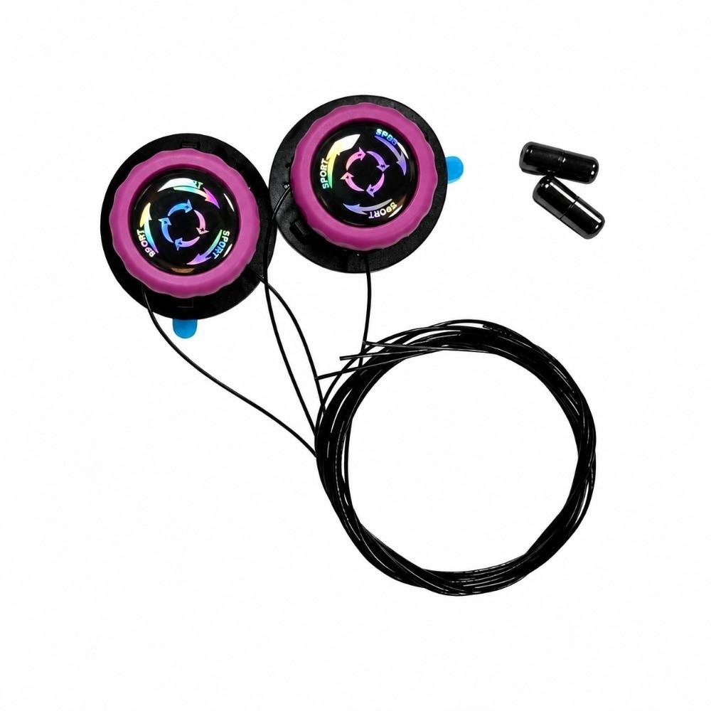 1 Pair Round Lock No-Tie Shoelaces Rotating Shoe Buckle Locking Shoe Strings for Kids and Adults