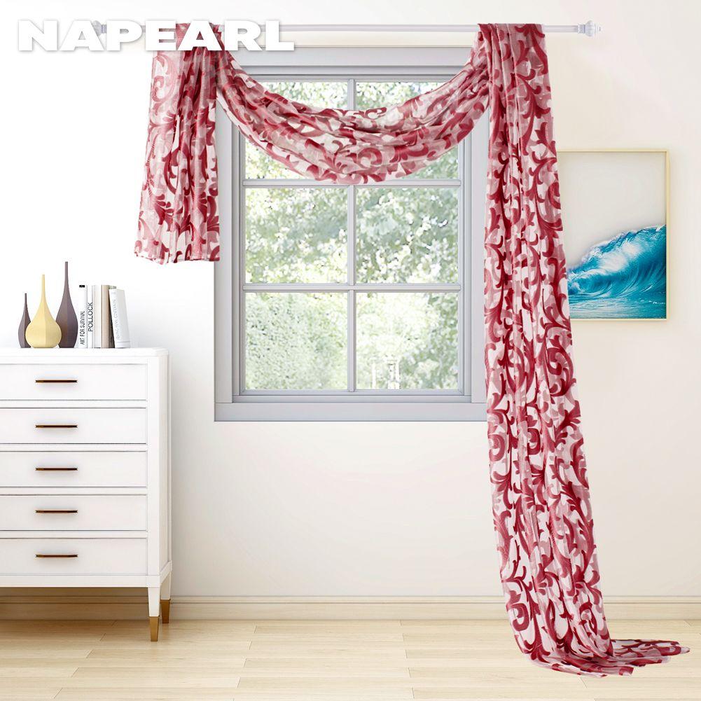 1 шт. NAPEARL жаккардовый романтический занавес на окно, дверь, тюль, занавеска с цветами, тюль, балдахин для дома, свадебная арка, декор, домашний декор