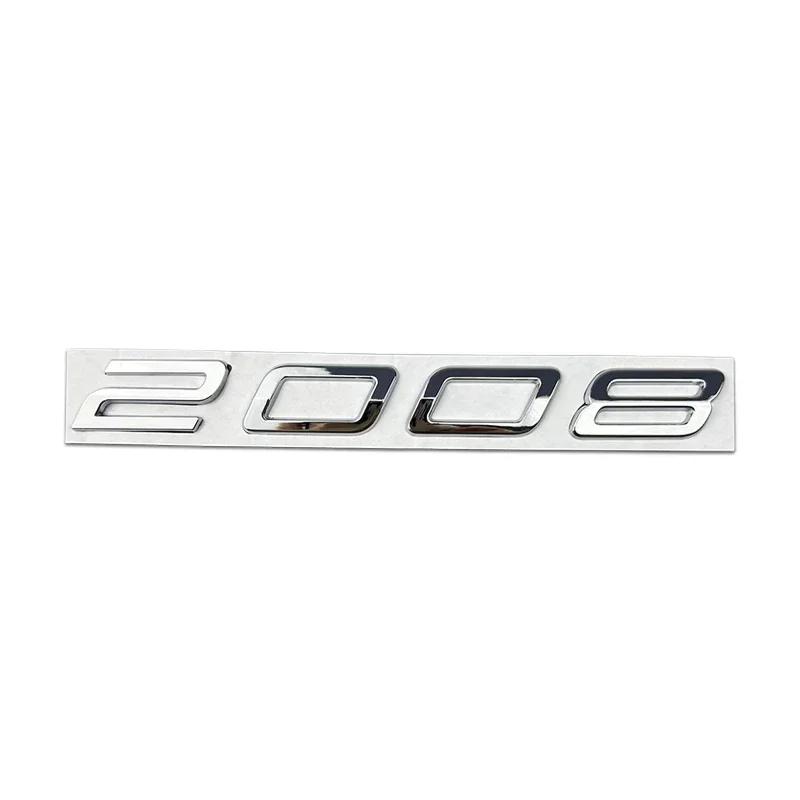 3D ABS Car Rear Trunk Emblem Sticker for Peugeot 2008 3008 5008 new Logo Tail Box Letter hood cover Badge Decals Accessories