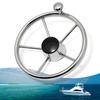 Stainless steel 5 Spoke Destroyer Steering Wheel or with Knob Mirror Polished Steering Wheel For Marine Yacht Boat Accessories