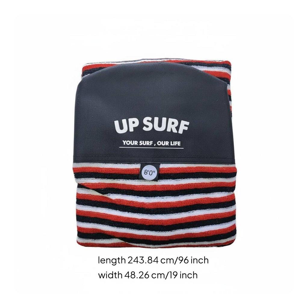 Striped Surfboard Sock Flexible Board Sleeve Cover Bag for Surfing