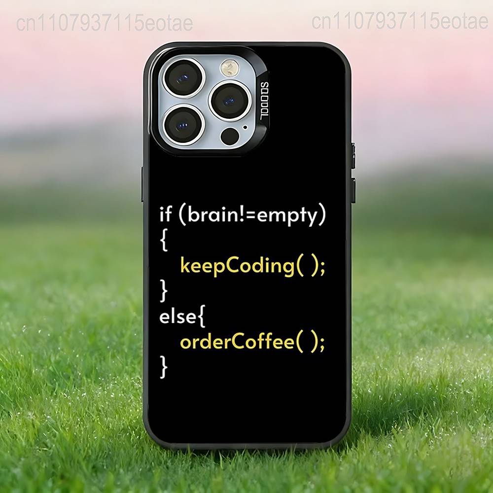 Programming Languages Coders Phone Case For iPhone 17,16,15,14,13,12,11,Pro,Max,Plus,E,Air,Mini Anti Fall Black Bumper