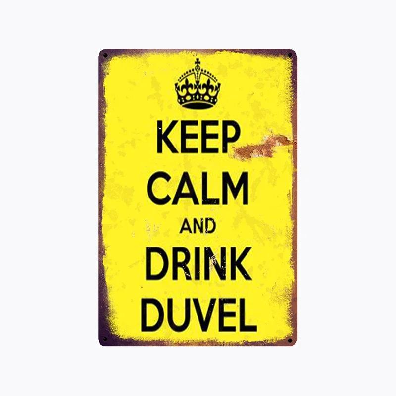 [ Mike86 ] Duvel Бельгия ПИВО Металлическая жестяная табличка Настенная табличка Ретро Винный постер Живопись Паб Декорация LTA-2032 20*30 СМ