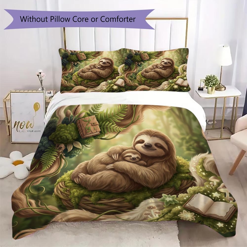 Fantasy Owls Art Pattern Bedding uilt Set uilt Cover Pillowcase Home Decoration Birthday Gift (1 * duvet cover + 2 * pillowcase without core)