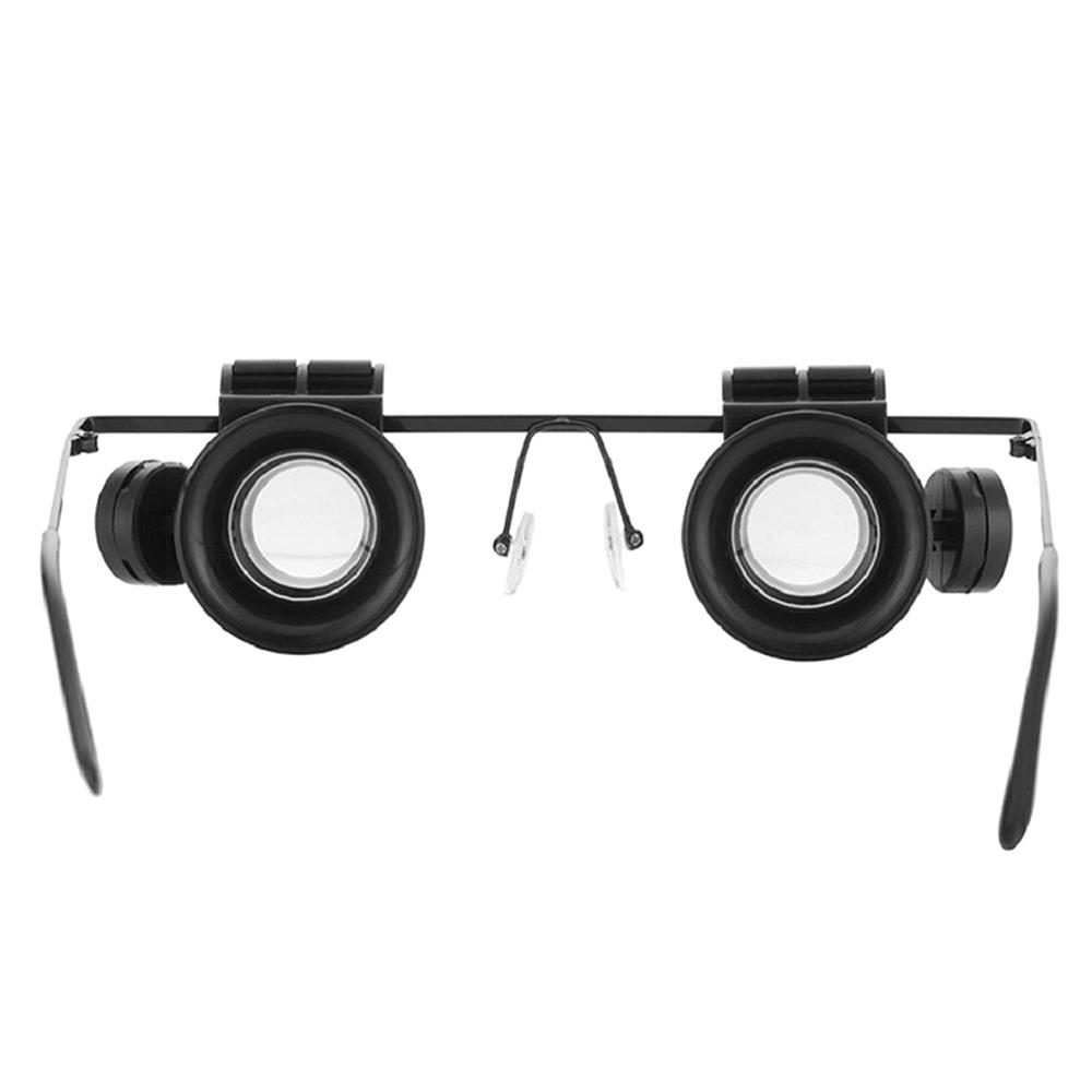 20X Magnifying Glasses Head Loupe LED Light Head-mounted Magnifier Hands- Repairing for Clock Watch Electronic Instrument