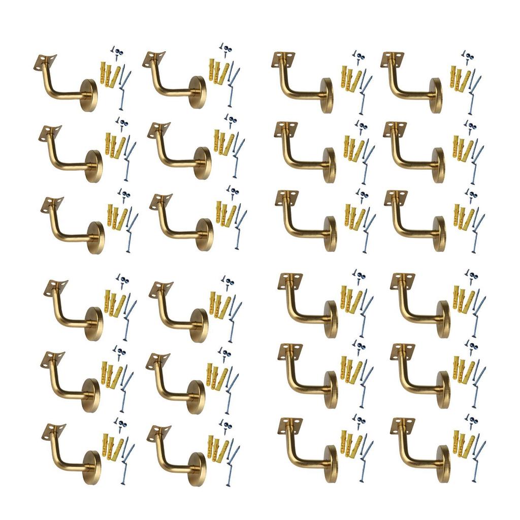 6x Banister Support Office Shopping Mall Home Improvement Guardrail Building with Screws Hardware Stairs Hand Rail Brackets