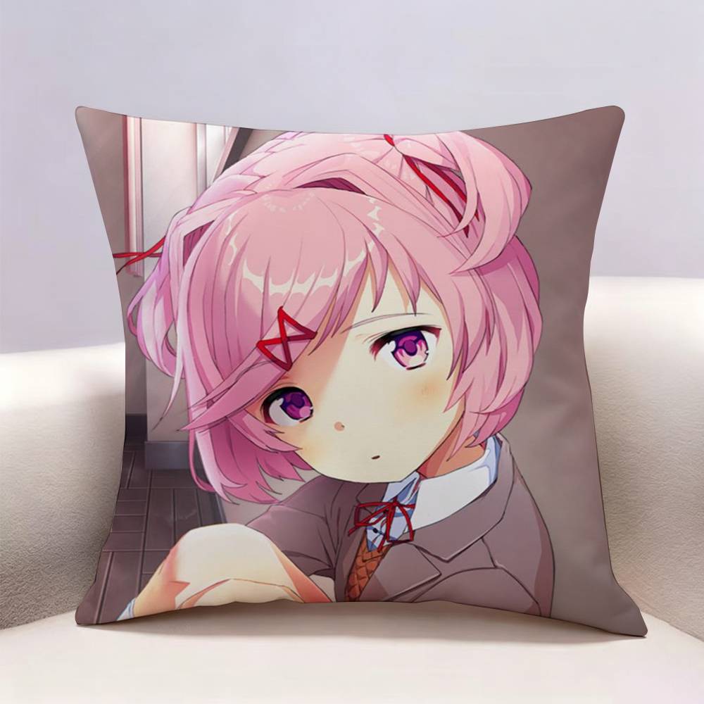 DDLC Нацуки Двусторонний принт Наволочка Узорчатая наволочка Для гостиной Подушка-подушка
