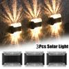 3pcs Led Solar Lights Outdoor Waterproof Garden Wall Lamp Fence Yard Patio Stairs Balcony Decorations Up and Down Solar Lighting